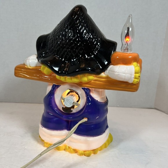 VTG Lighted Pumpkin Scarecrow Plastic Halloween Corded On/Off Switch With Box - Picture 4 of 9